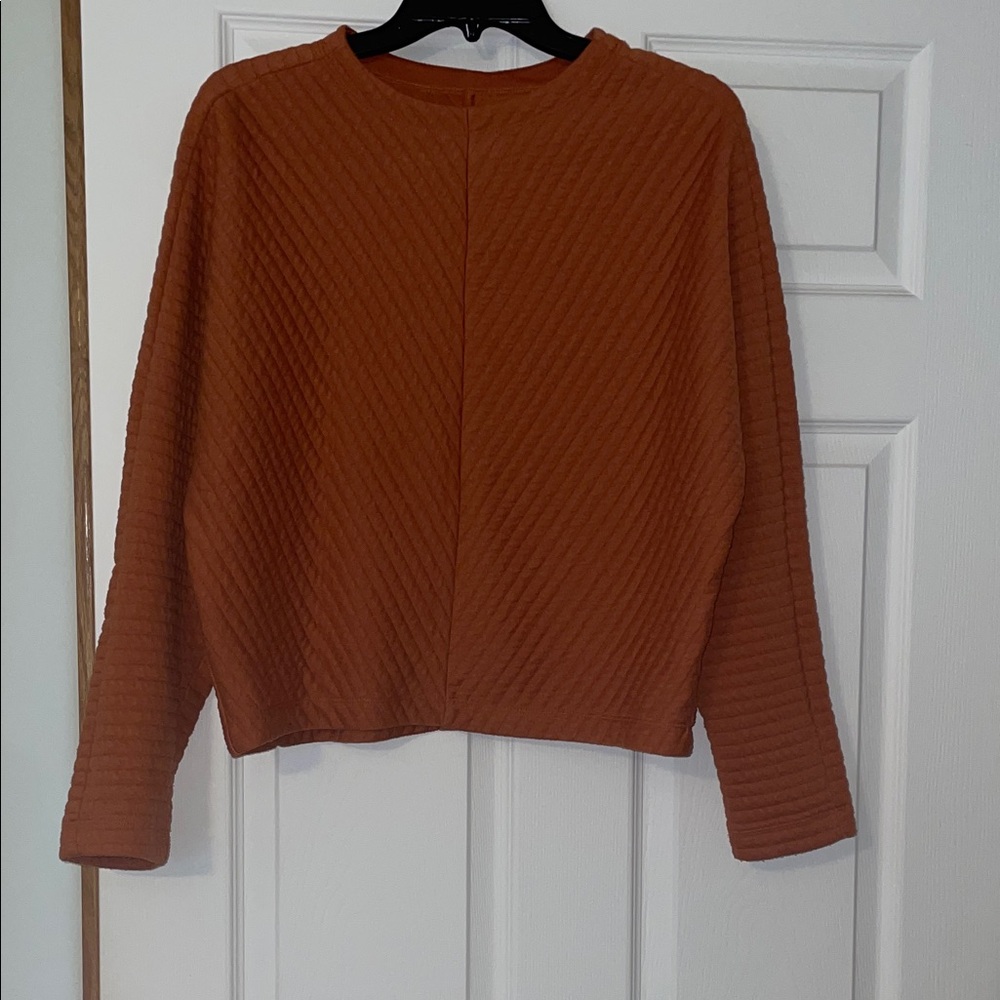 a new day Women's Rust Textured Sweater